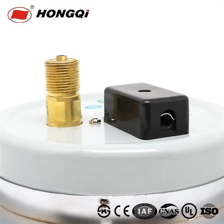 380V Electric Contact C Type Bourdon Tube Pressure Meter