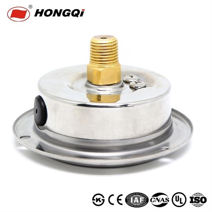 60mm Liquid Filled Gas Pressure Gauge Manometer With Flange