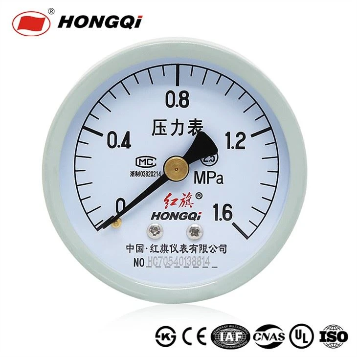Dia 60mm mesurador de pressió general de molla punter negre sensible