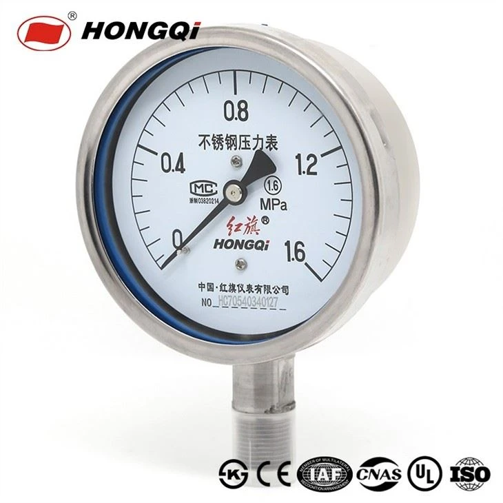 Full Stainless Steel Manometer Air Oil Water Vacuum Pressure Gauge