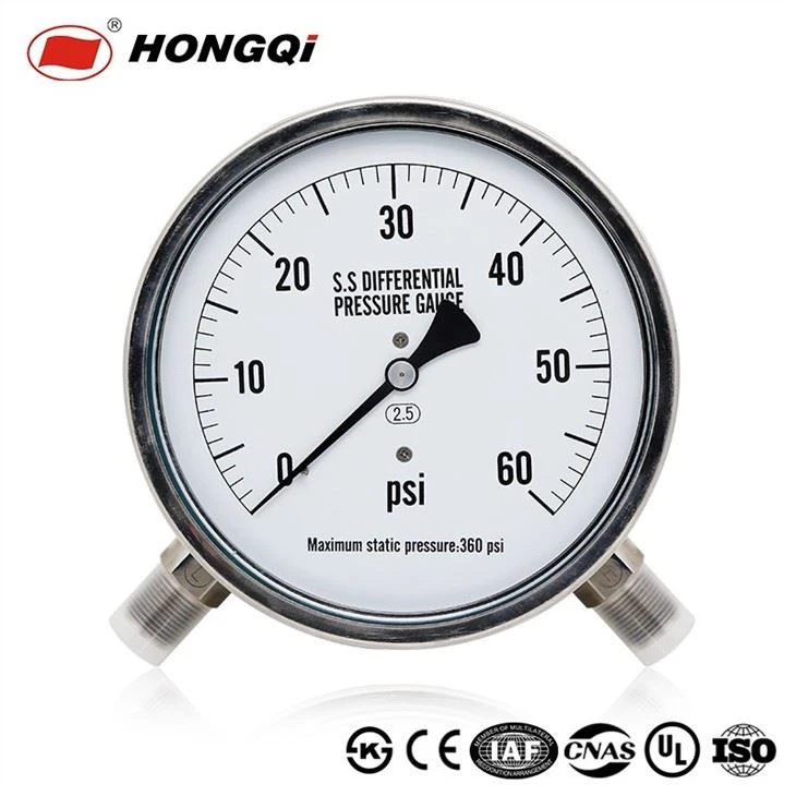 Micro Differential Pressure Gauge With Stainless Steel Case