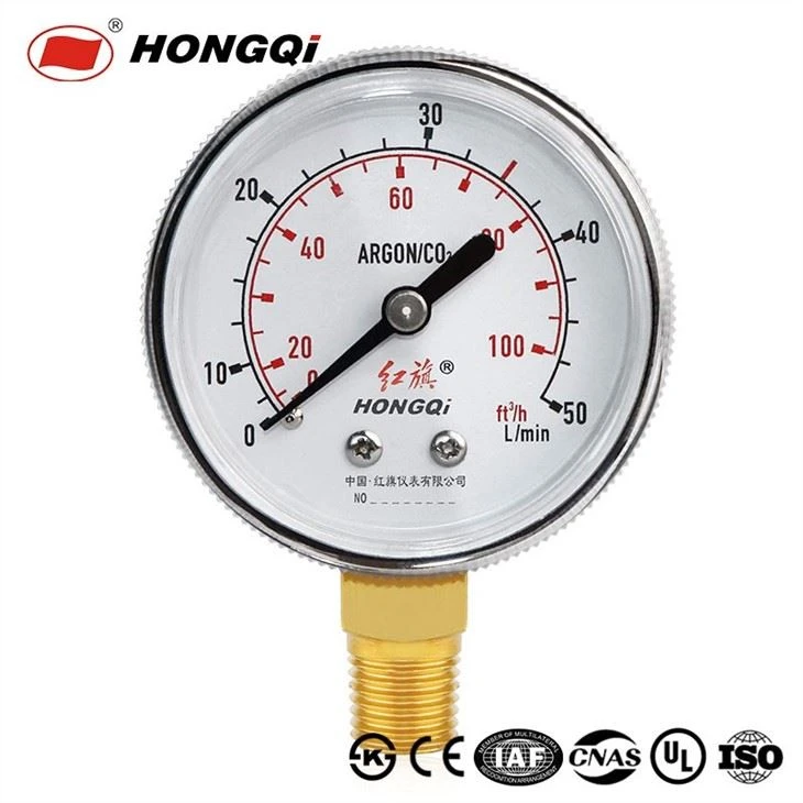 Non-slip Transparent Case Double Scale Pressure Gauge